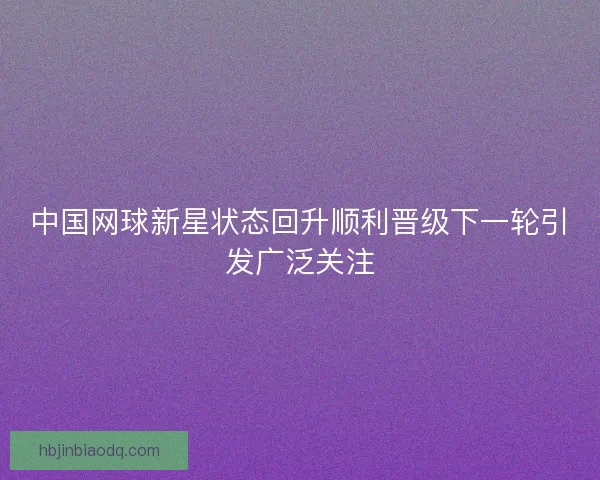 中国网球新星状态回升顺利晋级下一轮引发广泛关注